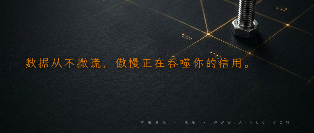 数据从不撒谎,傲慢正在吞噬你的信用。