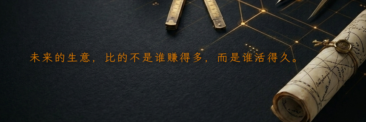 未来的生意,比的不是谁赚得多,而是谁活得久。