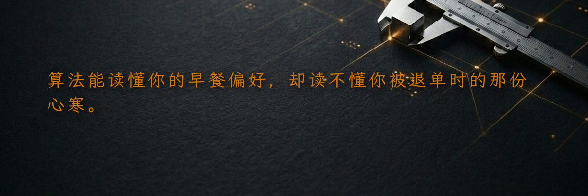 算法能读懂你的早餐偏好,却读不懂你被退单时的那份心寒。