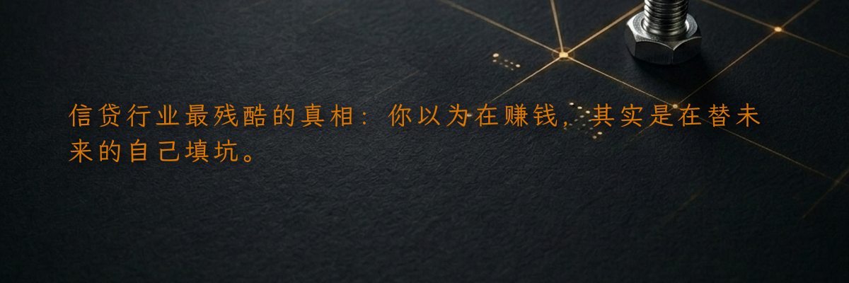 信贷行业最残酷的真相:你以为在赚钱,其实是在替未来的自己填坑。