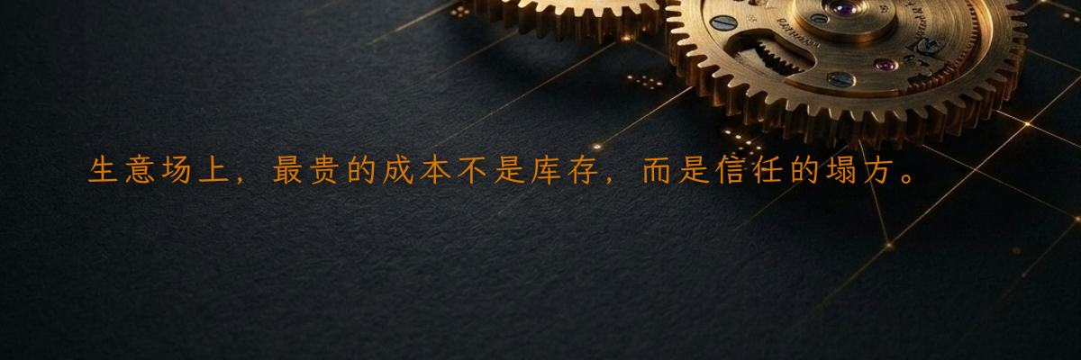 生意场上,最贵的成本不是库存,而是信任的塌方。