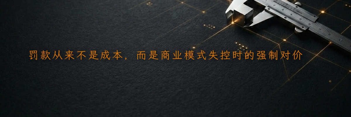 罚款从来不是成本,而是商业模式失控时的强制对价