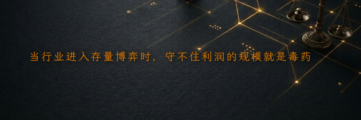当行业进入存量博弈时,守不住利润的规模就是毒药