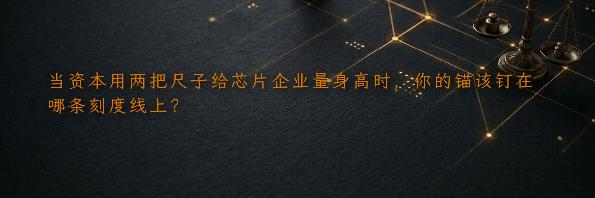 当资本用两把尺子给芯片企业量身高时,你的锚该钉在哪条刻度线上?