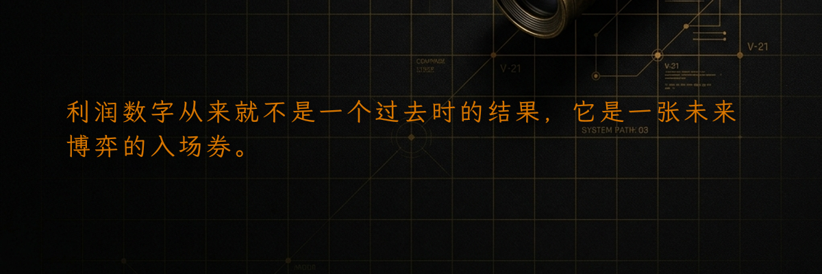 利润数字从来就不是一个过去时的结果,它是一张未来博弈的入场券。