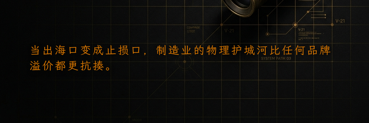 当出海口变成止损口,制造业的物理护城河比任何品牌溢价都更抗揍。