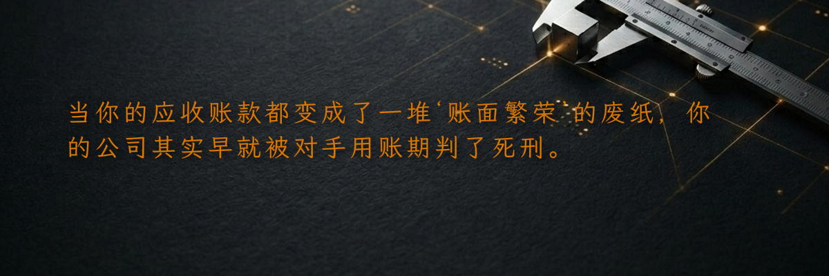当你的应收账款都变成了一堆‘账面繁荣’的废纸,你的公司其实早就被对手用账期判了死刑。