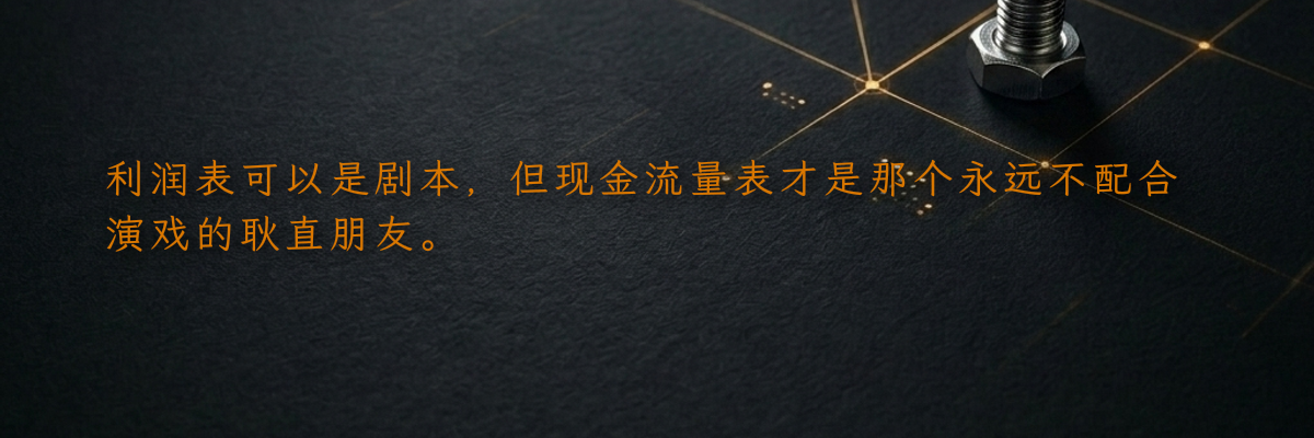 利润表可以是剧本,但现金流量表才是那个永远不配合演戏的耿直朋友。