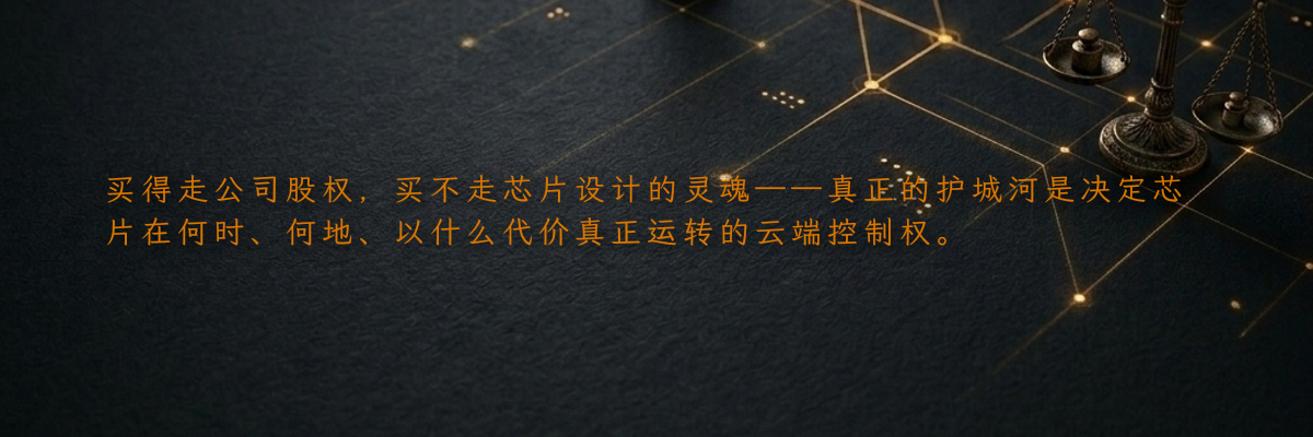 买得走公司股权,买不走芯片设计的灵魂——真正的护城河是决定芯片在何时、何地、以什么代价真正运转的云端控制权。