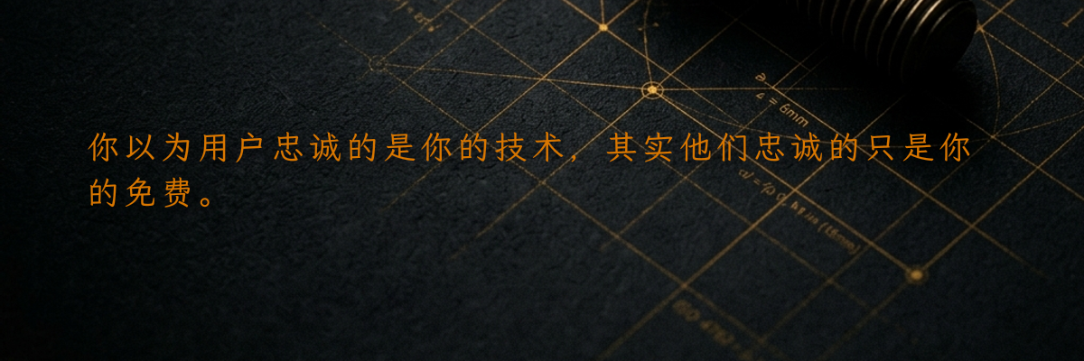 你以为用户忠诚的是你的技术,其实他们忠诚的只是你的免费。