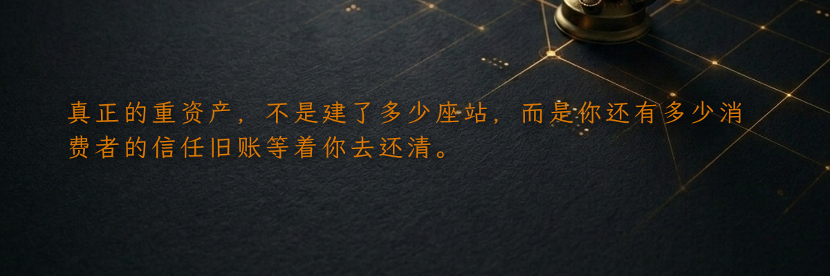 真正的重资产,不是建了多少座站,而是你还有多少消费者的信任旧账等着你去还清。