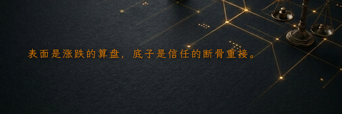 表面是涨跌的算盘,底子是信任的断骨重接。