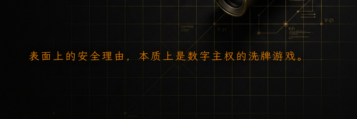 表面上的安全理由,本质上是数字主权的洗牌游戏。