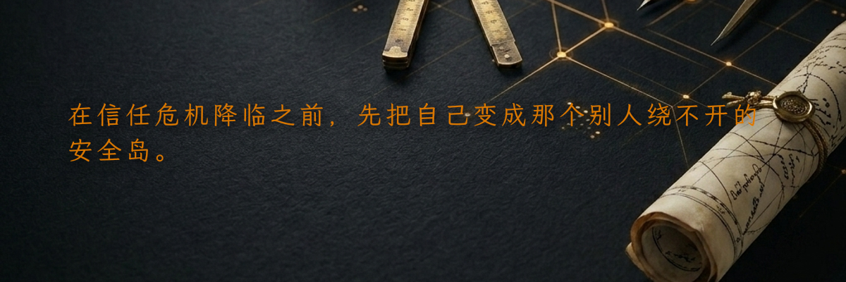 在信任危机降临之前,先把自己变成那个别人绕不开的安全岛。
