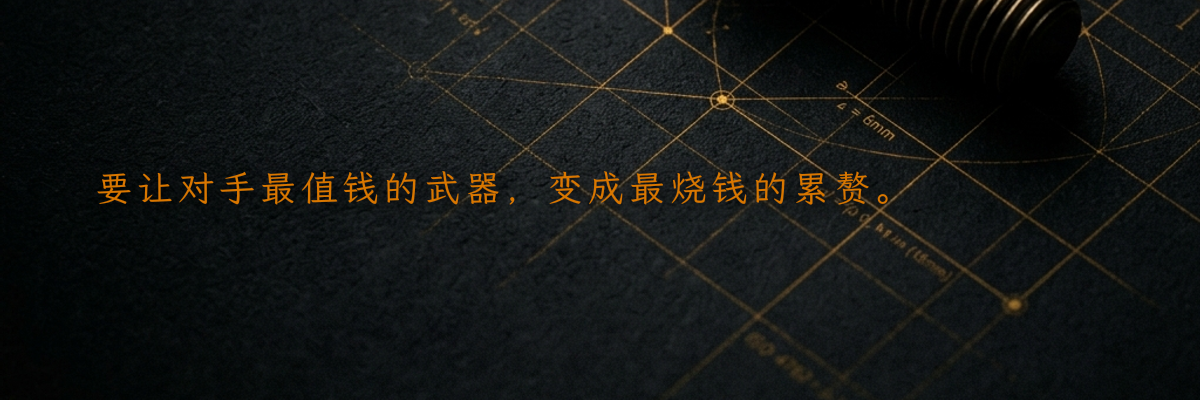 要让对手最值钱的武器,变成最烧钱的累赘。