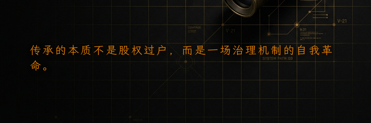 传承的本质不是股权过户,而是一场治理机制的自我革命。