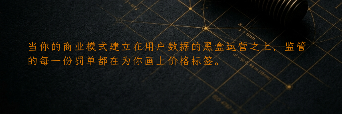 当你的商业模式建立在用户数据的黑盒运营之上,监管的每一份罚单都在为你画上价格标签。