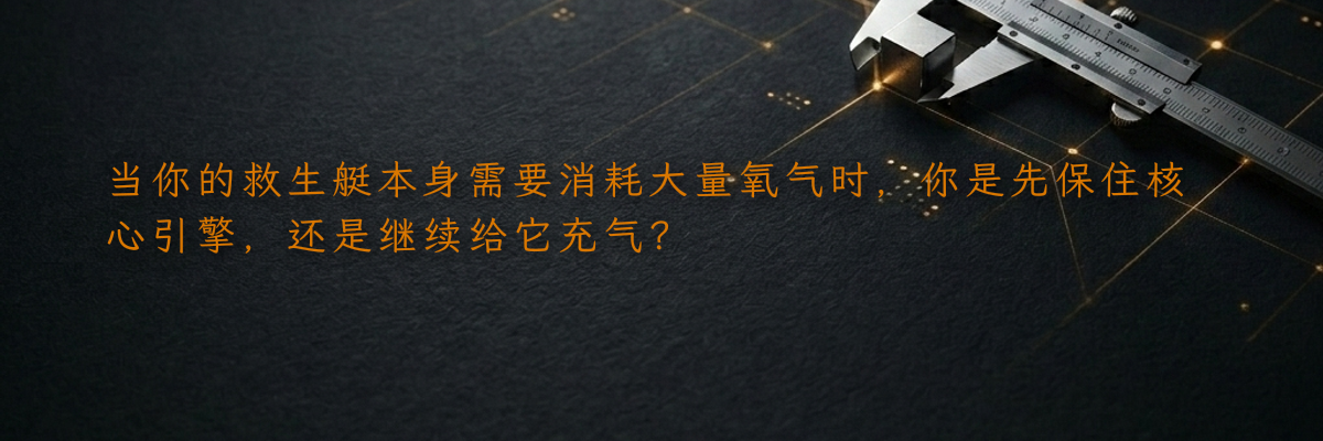当你的救生艇本身需要消耗大量氧气时,你是先保住核心引擎,还是继续给它充气?