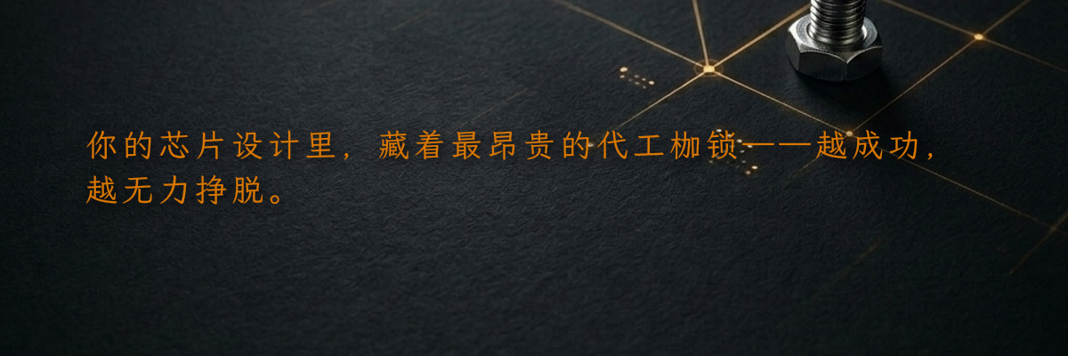 你的芯片设计里,藏着最昂贵的代工枷锁——越成功,越无力挣脱。