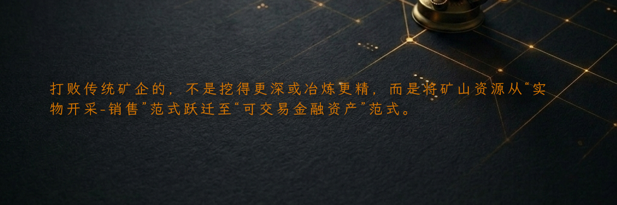打败传统矿企的,不是挖得更深或冶炼更精,而是将矿山资源从“实物开采-销售”范式跃迁至“可交易金融资产”范式。