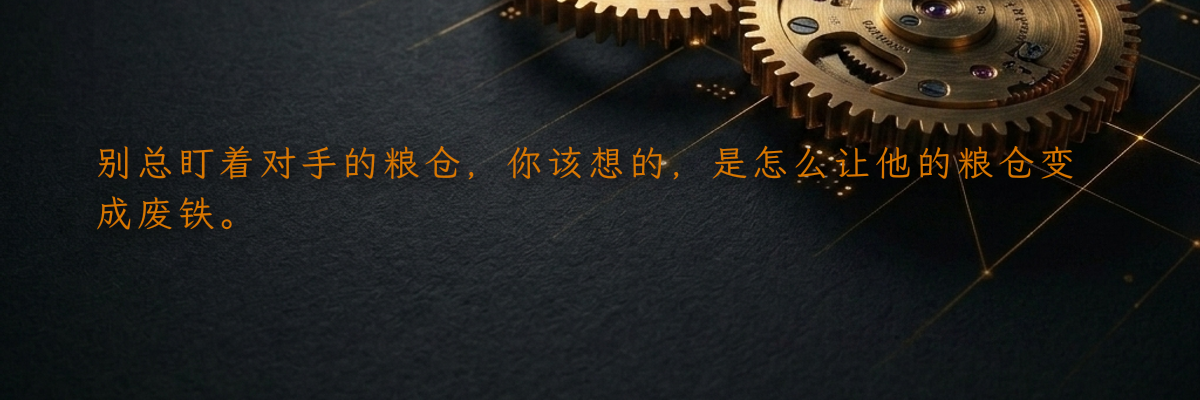 别总盯着对手的粮仓,你该想的,是怎么让他的粮仓变成废铁。