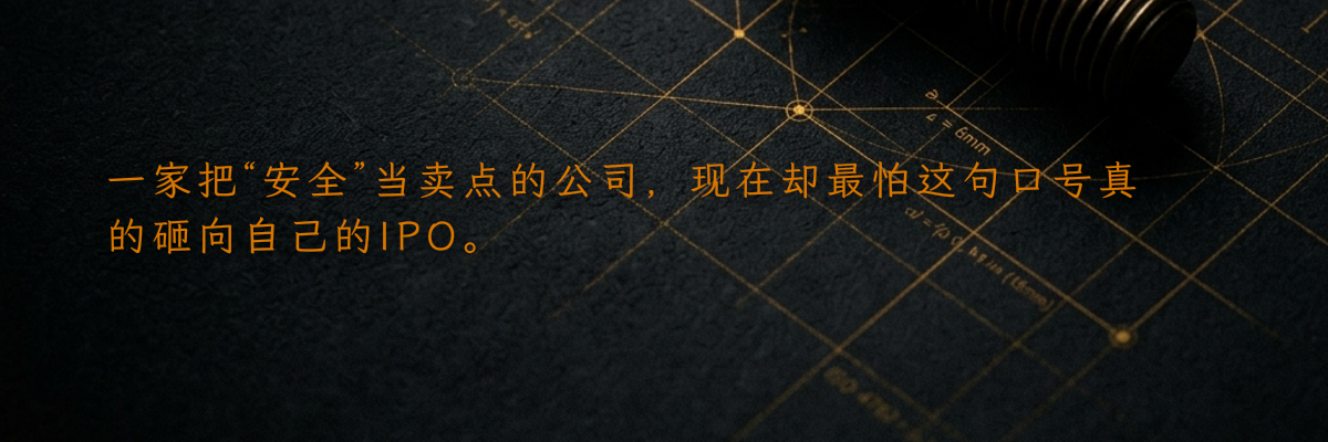 一家把“安全”当卖点的公司,现在却最怕这句口号真的砸向自己的IPO。