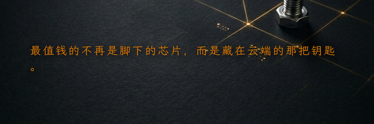 最值钱的不再是脚下的芯片,而是藏在云端的那把钥匙。