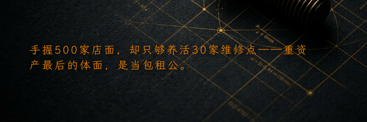 手握500家店面,却只够养活30家维修点——重资产最后的体面,是当包租公。