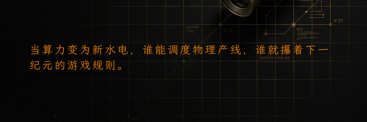 当算力变为新水电,谁能调度物理产线,谁就攥着下一纪元的游戏规则。