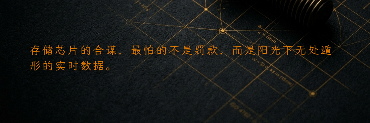 存储芯片的合谋,最怕的不是罚款,而是阳光下无处遁形的实时数据。
