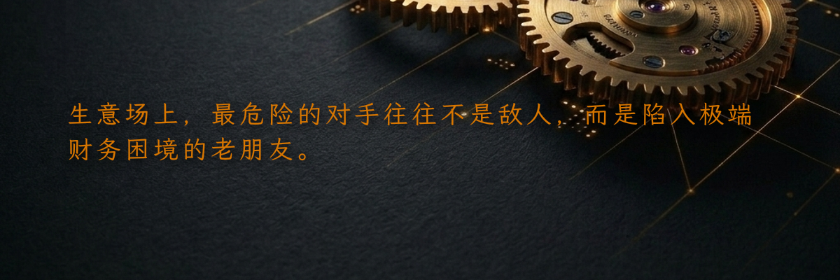 生意场上,最危险的对手往往不是敌人,而是陷入极端财务困境的老朋友。