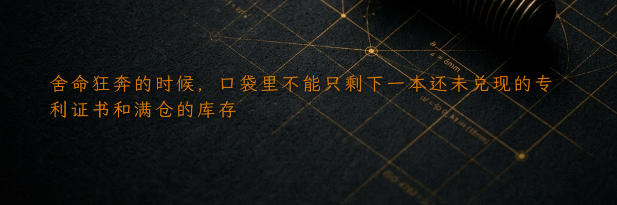 舍命狂奔的时候,口袋里不能只剩下一本还未兑现的专利证书和满仓的库存