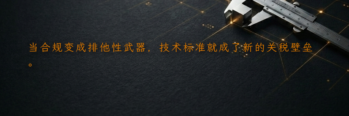 当合规变成排他性武器,技术标准就成了新的关税壁垒。