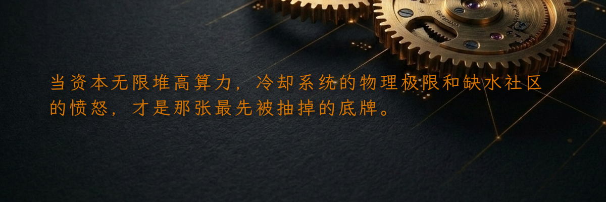 当资本无限堆高算力,冷却系统的物理极限和缺水社区的愤怒,才是那张最先被抽掉的底牌。
