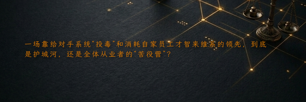 一场靠给对手系统“投毒”和消耗自家员工才智来维系的领先,到底是护城河,还是全体从业者的“苦役营”?