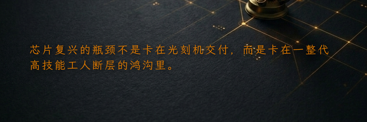 芯片复兴的瓶颈不是卡在光刻机交付,而是卡在一整代高技能工人断层的鸿沟里。