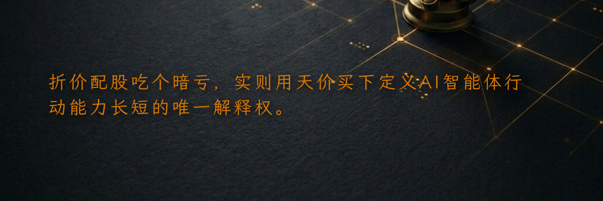 折价配股吃个暗亏,实则用天价买下定义AI智能体行动能力长短的唯一解释权。