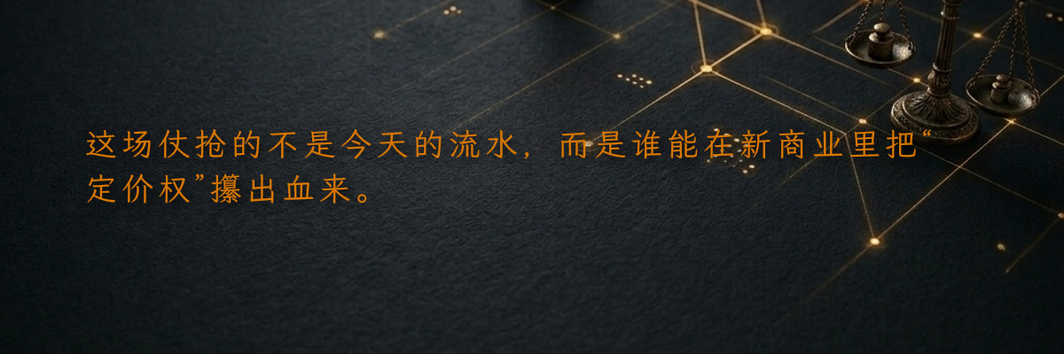 这场仗抢的不是今天的流水,而是谁能在新商业里把“定价权”攥出血来。