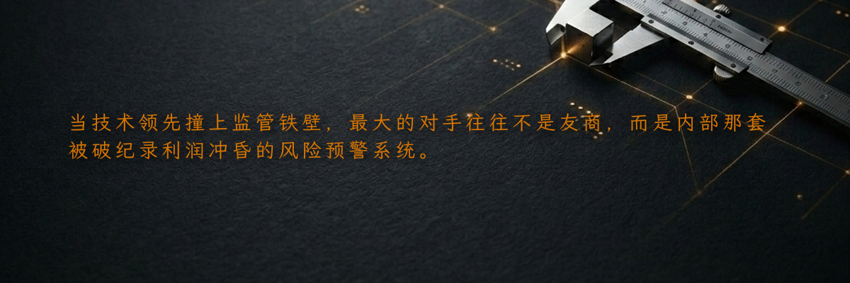 当技术领先撞上监管铁壁,最大的对手往往不是友商,而是内部那套被破纪录利润冲昏的风险预警系统。