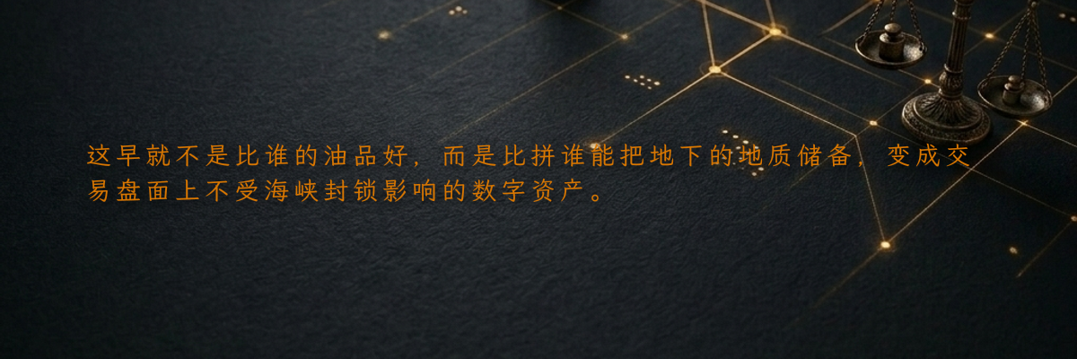 这早就不是比谁的油品好,而是比拼谁能把地下的地质储备,变成交易盘面上不受海峡封锁影响的数字资产。