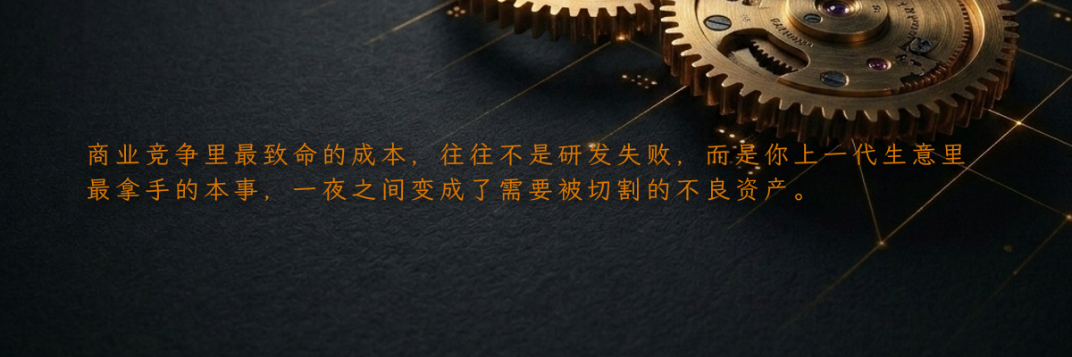 商业竞争里最致命的成本,往往不是研发失败,而是你上一代生意里最拿手的本事,一夜之间变成了需要被切割的不良资产。