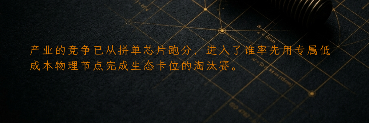产业的竞争已从拼单芯片跑分,进入了谁率先用专属低成本物理节点完成生态卡位的淘汰赛。