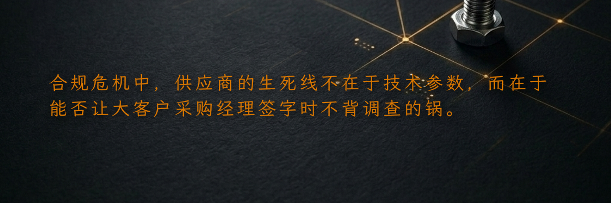 当供应商被突击搜查,真正的成本不在罚单而在客户签字的犹豫期