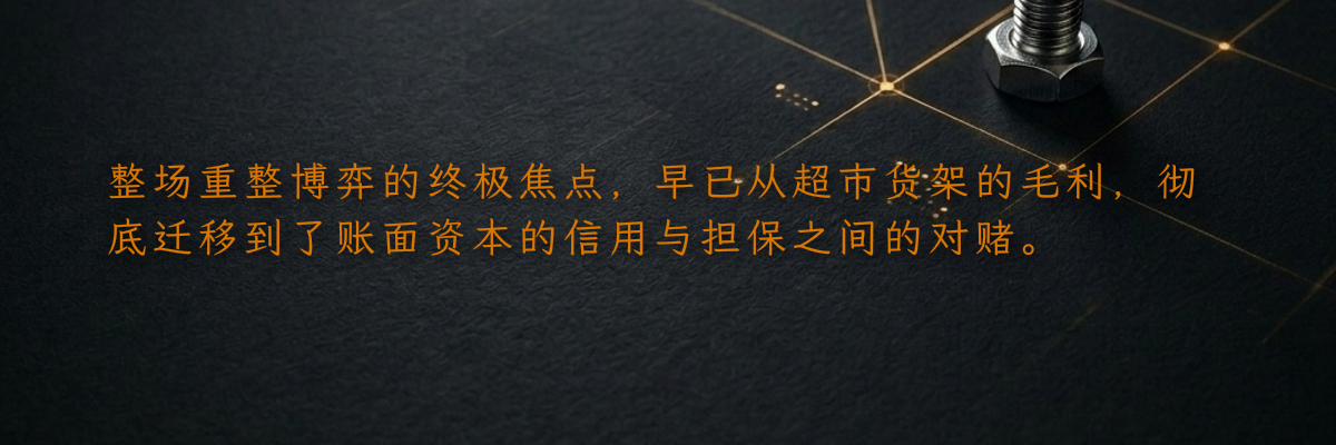 整场重整博弈的终极焦点,早已从超市货架的毛利,彻底迁移到了账面资本的信用与担保之间的对赌。