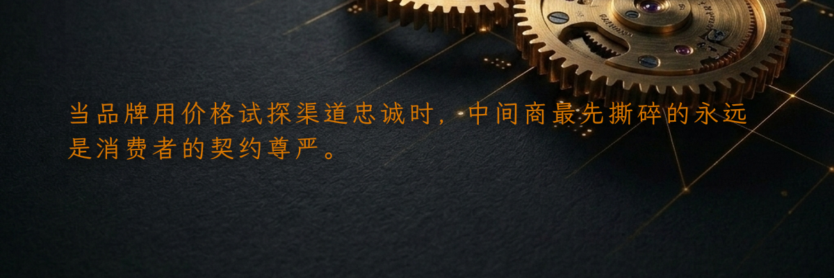 当品牌用价格试探渠道忠诚时,中间商最先撕碎的永远是消费者的契约尊严。