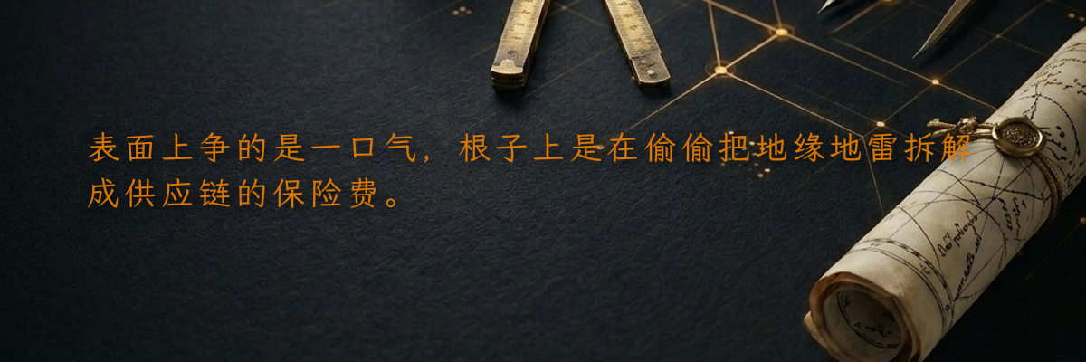 表面上争的是一口气,根子上是在偷偷把地缘地雷拆解成供应链的保险费。