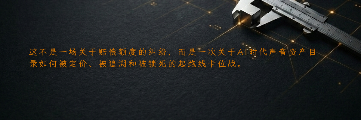 这不是一场关于赔偿额度的纠纷,而是一次关于AI时代声音资产目录如何被定价、被追溯和被锁死的起跑线卡位战。