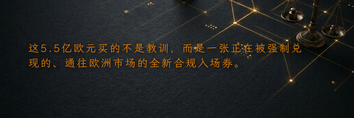 这5.5亿欧元买的不是教训,而是一张正在被强制兑现的、通往欧洲市场的全新合规入场券。