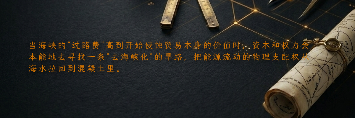 当海峡的“过路费”高到开始侵蚀贸易本身的价值时,资本和权力会本能地去寻找一条“去海峡化”的旱路,把能源流动的物理支配权从海水拉回到混凝土里。