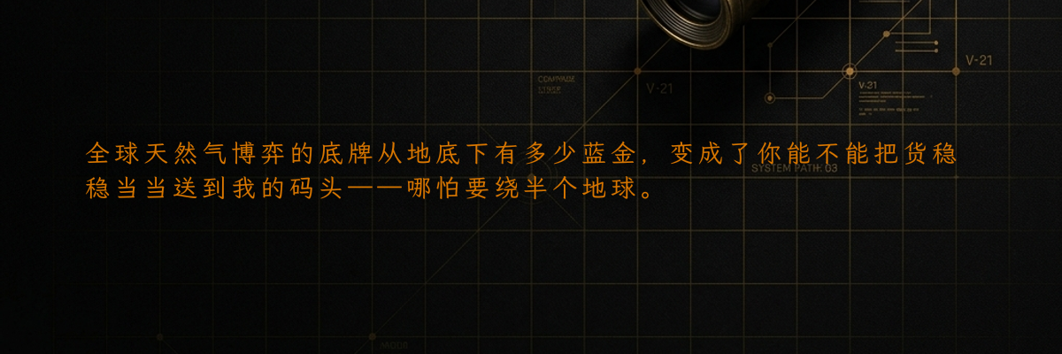 全球天然气博弈的底牌从地底下有多少蓝金,变成了你能不能把货稳稳当当送到我的码头——哪怕要绕半个地球。